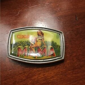 Red Hot Mama Belt Buckle